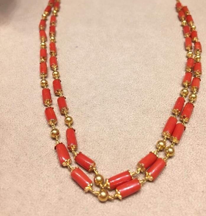 mangalore coral necklace| Kastali|GSB Mangalsutra|Konkani Coral Necklace|Mangalore Jewellery|Konkani Jewellery|Daivajna Brahmin Coral Necklace