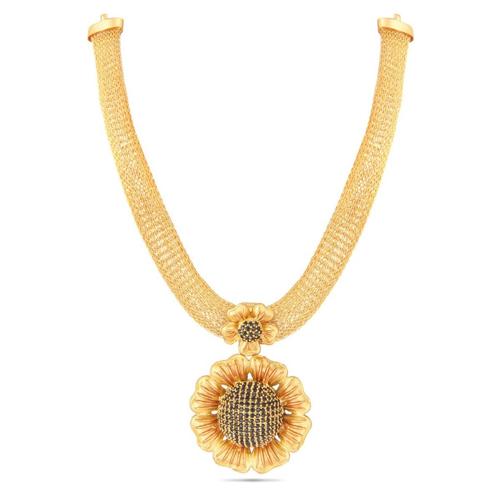 Mesh Chain Gold Necklace 