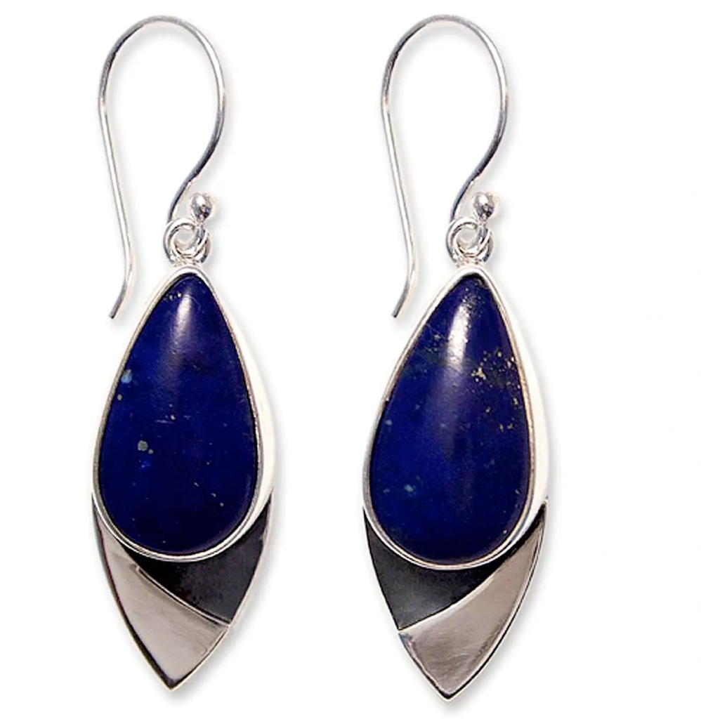 Lapis Lazuli Earrings | Dhanalakshmi Jewellers