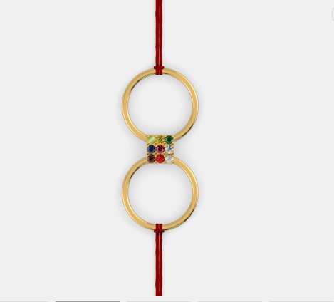 Gold Rakhi