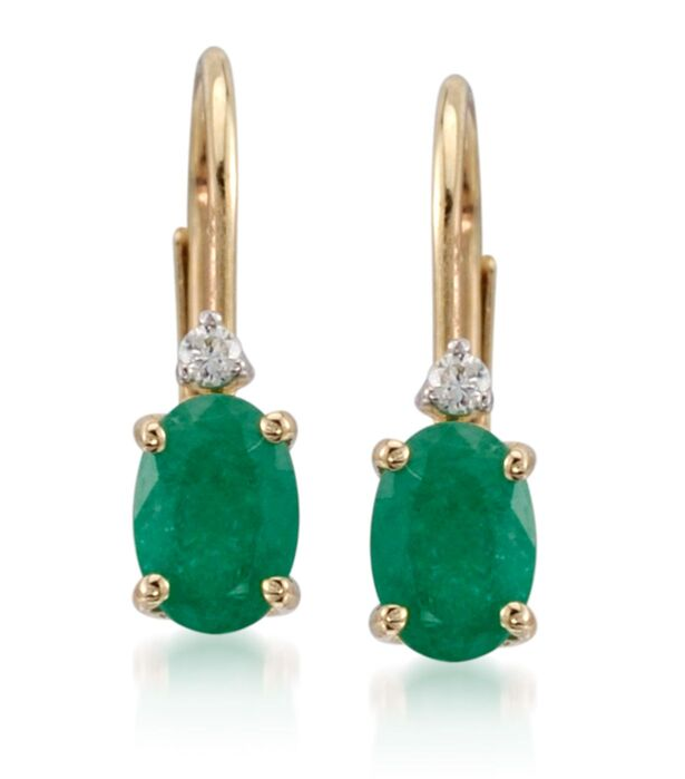 Emerald Gold Earrings | Dhanalakshmi Jewellers