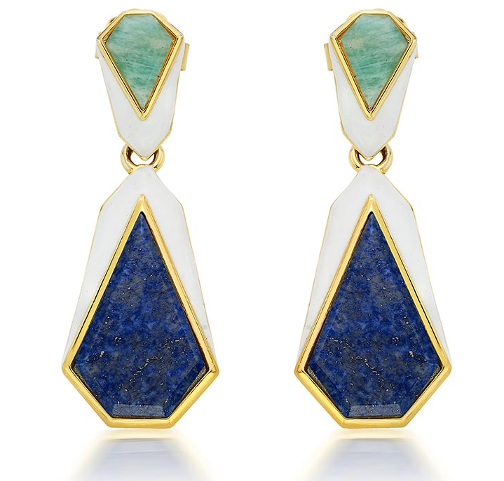 Lapis Lazuli Earrings | Dhanalakshmi Jewellers