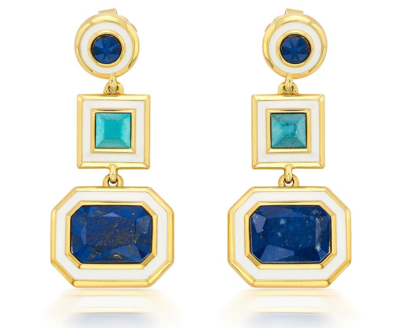 Lapis Lazuli Earrings | Dhanalakshmi Jewellers