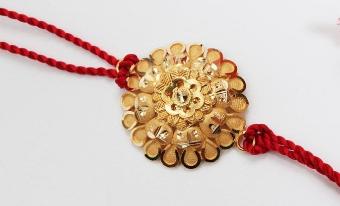 Gold Rakhi