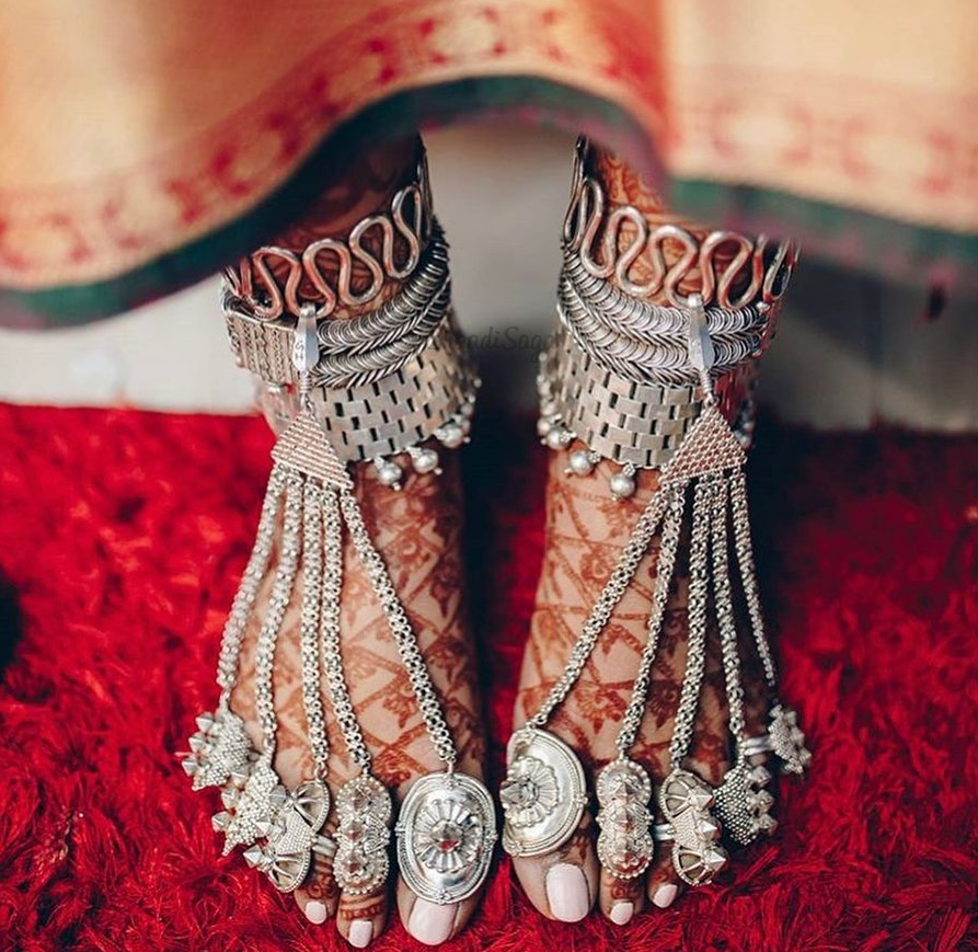 Kaal Pilli | Silver Anklets for Kodava Brides | Dhanalakshmi Jewellers