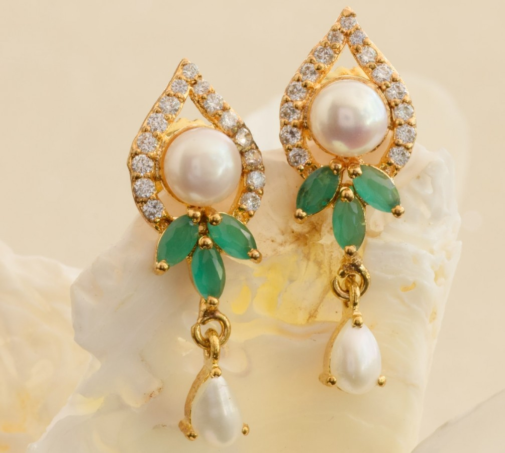 Pearl Earrings | Dhanalakshmi Jewellers