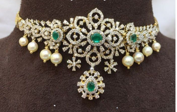 Exquisite Diamond Choker Necklace Designs - Dhanalakshmi Jewellers