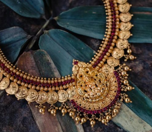 Chettinad Jewelry | Dhanalakshmi Jewelers | Coin Necklace