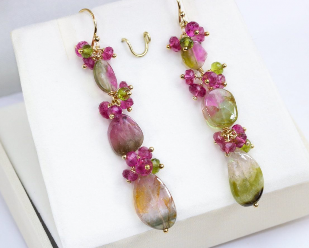 Tourmaline Earrings | Dhanalakshmi Jewelers