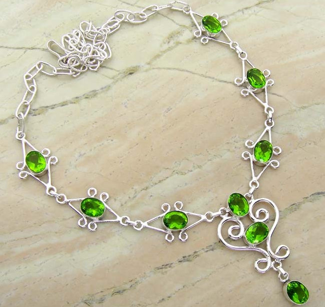 Peridot Necklace | Dhanalakshmi Jewelers