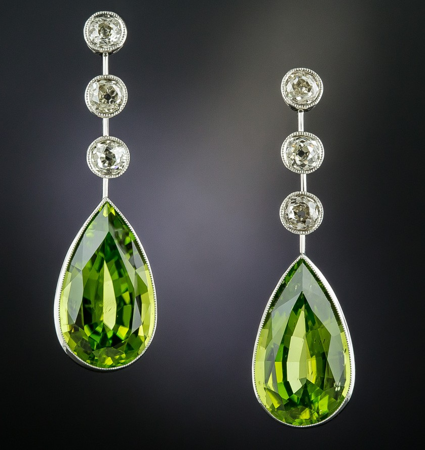 Peridot Earrings | Dhanalakshmi Jewelers