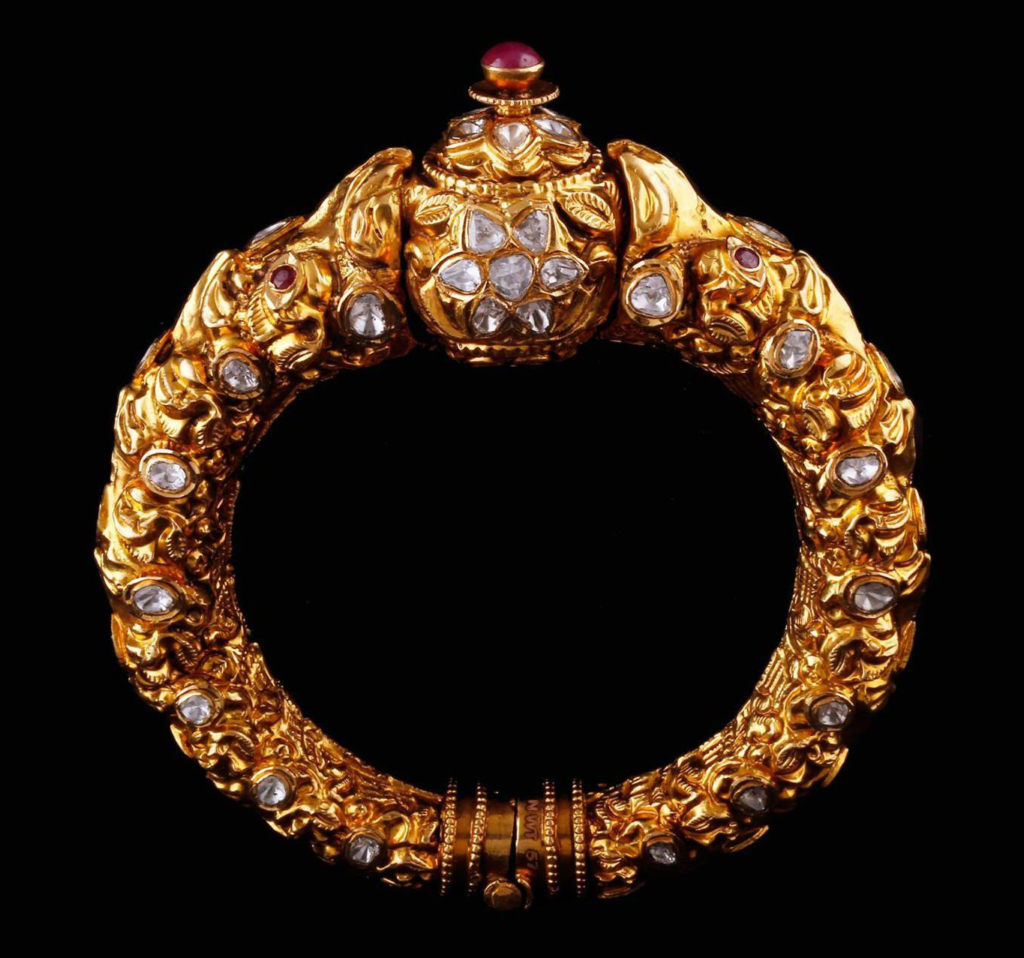 Elephant Design Gold Bangles