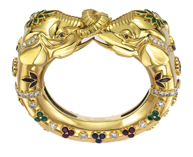 Elephant Design Gold Bangles