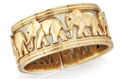Elephant Design Gold Bangles