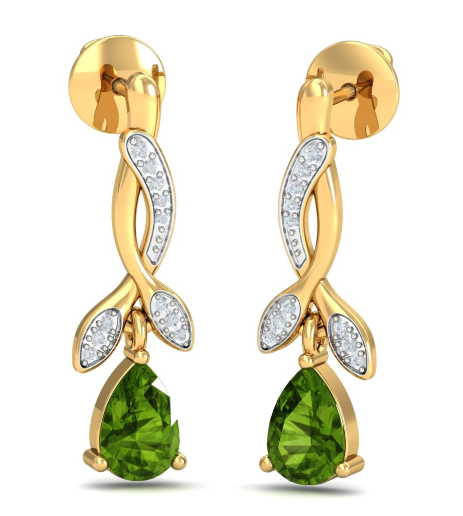 Peridot Earrings | Dhanalakshmi Jewelers