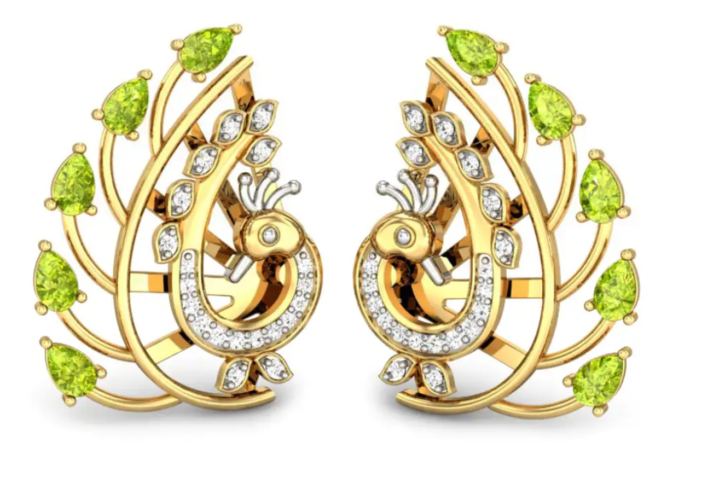 Peridot Earrings | Dhanalakshmi Jewelers