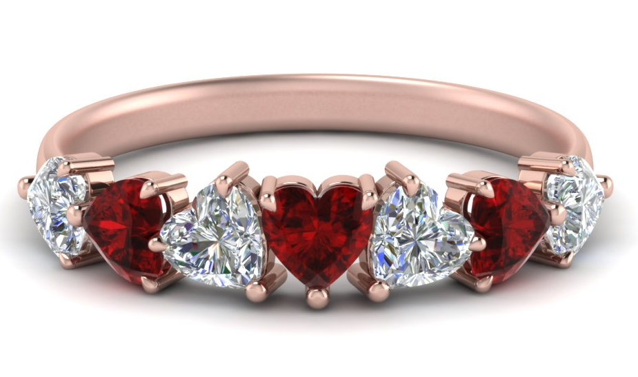 Heart Shaped Ruby Ring