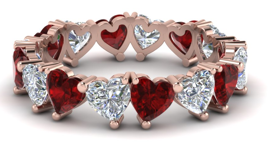 Heart Shaped Ruby Ring