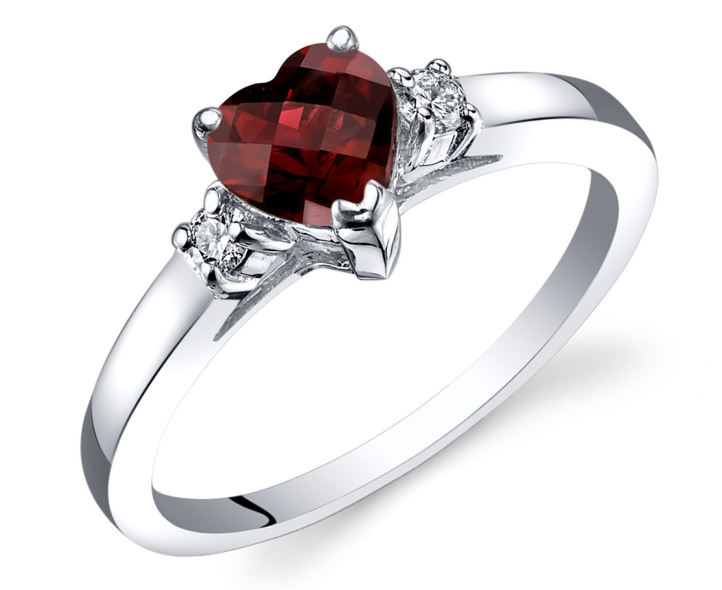 Heart Shaped Ruby Ring