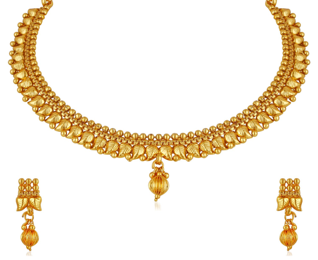 Gold Necklace and Earring Set Designs