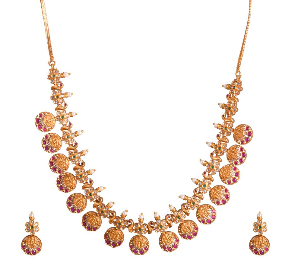 Gold Necklace and Earring Set Designs