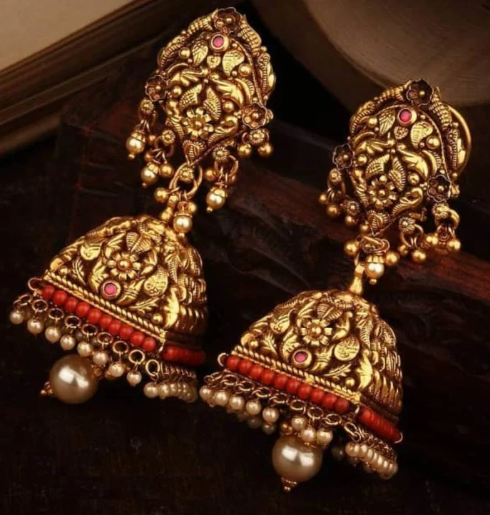 Antique Gold Earrings Designs | Dhanalakshmi Jewellers|Antique Gold Earrings Designs | Dhanalakshmi Jewellers|Antique Gold Bangles Designs | Dhanalakshmi Jewellers|Nakshi Jewelry|Traditional Temple Jewelry| Gold Earrings|Antique Jewellery 