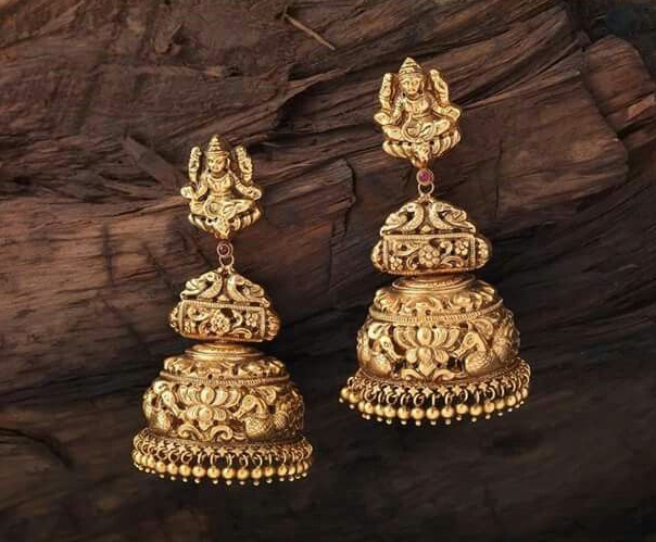 Antique Gold Earrings Designs | Dhanalakshmi Jewellers|Nakshi Jewelry|Traditional Temple Jewelry| Gold Earrings|Antique Jewellery |Traditional Jhumkis|Jhumkas