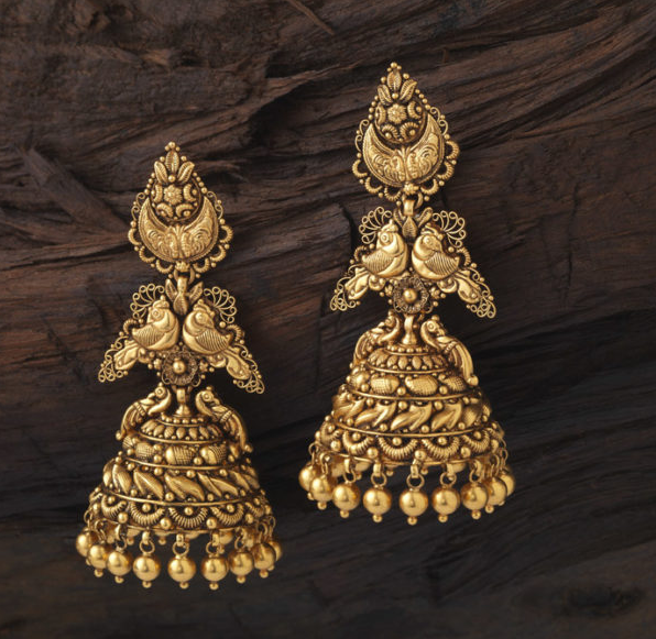 Antique Gold Earrings Designs | Dhanalakshmi Jewellers|Nakshi Jewelry|Traditional Temple Jewelry| Gold Earrings|Antique Jewellery |Traditional Jhumkis|Jhumkas