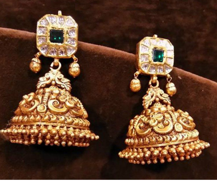 Antique Gold Earrings Designs | Dhanalakshmi Jewellers|Antique Gold Earrings Designs | Dhanalakshmi Jewellers|Antique Gold Bangles Designs | Dhanalakshmi Jewellers|Nakshi Jewelry|Traditional Temple Jewelry| Gold Earrings|Antique Jewellery