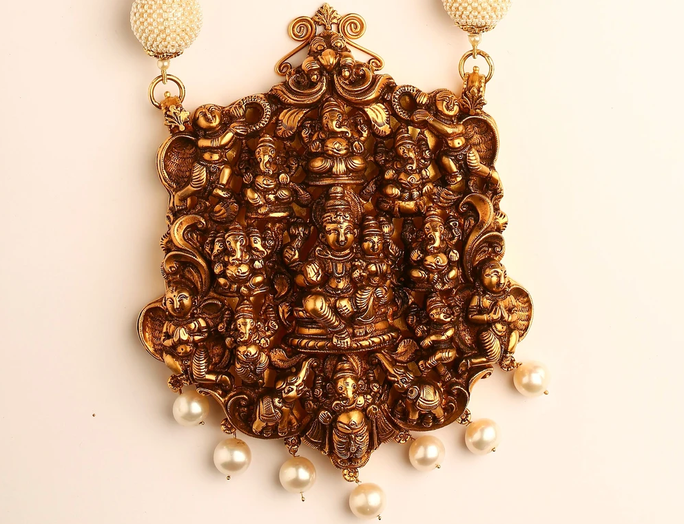 Antique Gold Earrings Designs | Dhanalakshmi Jewellers