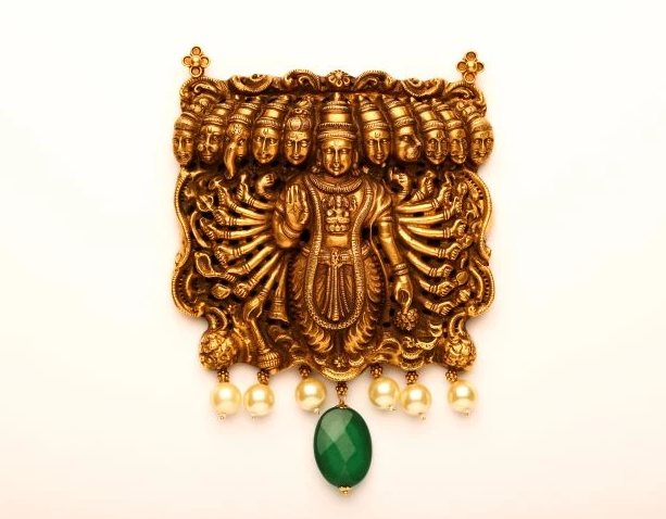 Antique Gold Earrings Designs | Dhanalakshmi Jewellers