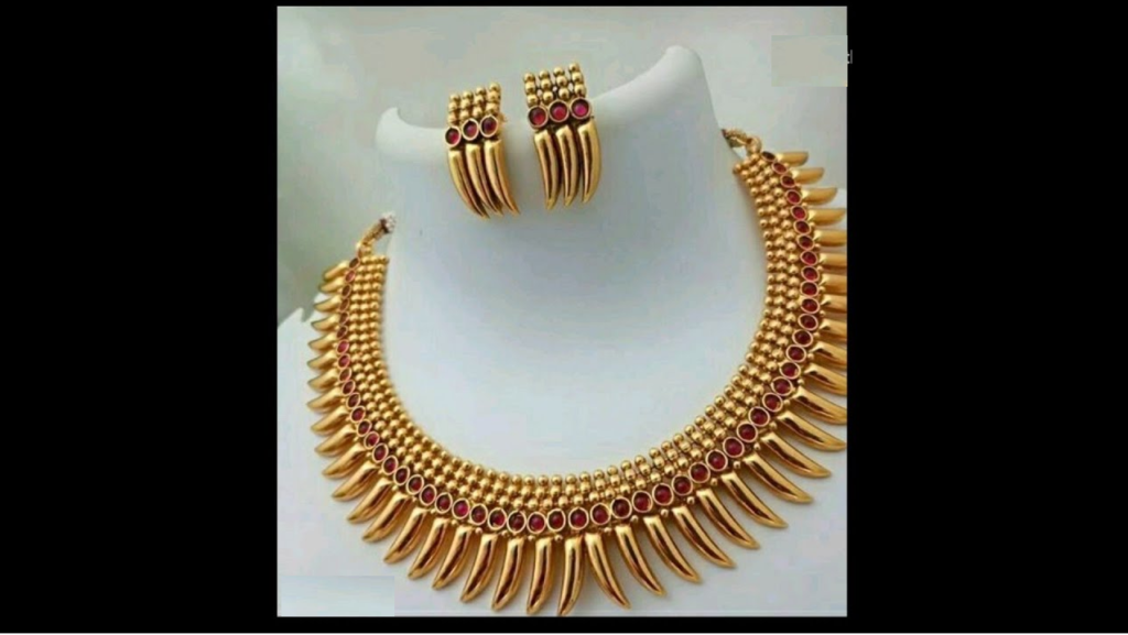 Karnataka style Mallige Moggu Necklace Designs Kerala Mullamottu Mala Designs Dhanalakshmi Jewellers