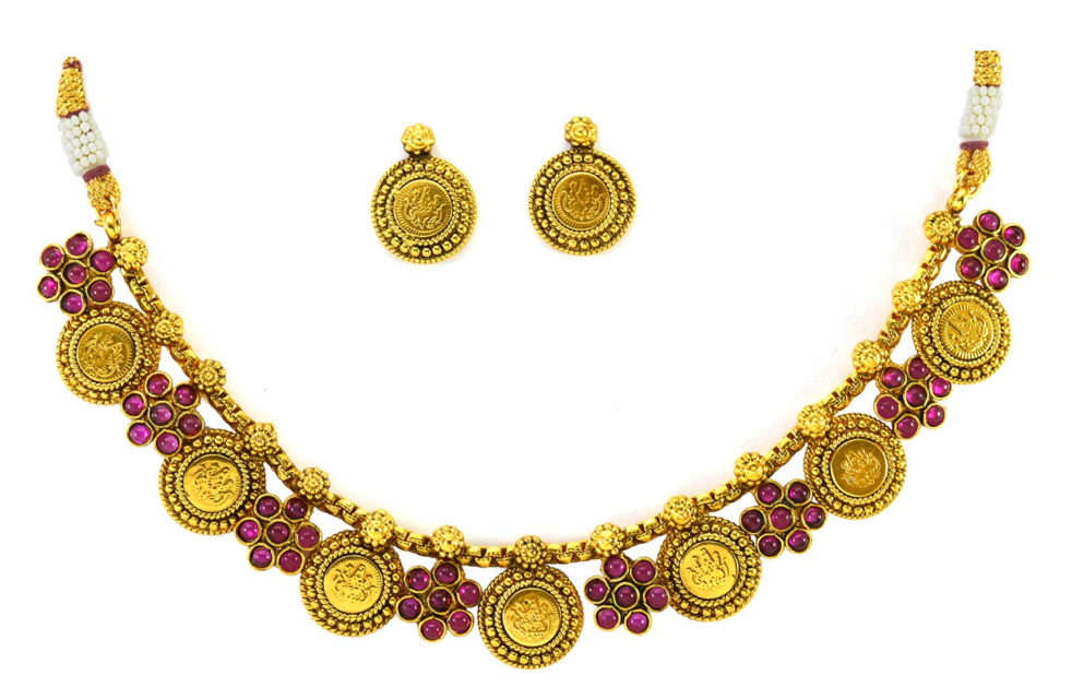 Gold Plated Kasu Mala Necklace