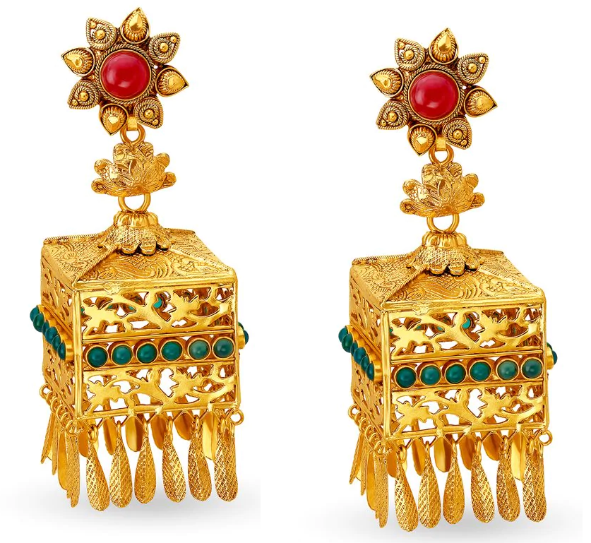 Unique Gold Jhumka Designs - Dhanalakshmi Jewellers