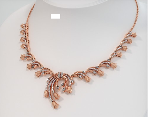 Rose gold necklace Designs