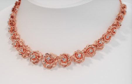 Rose gold necklace Designs