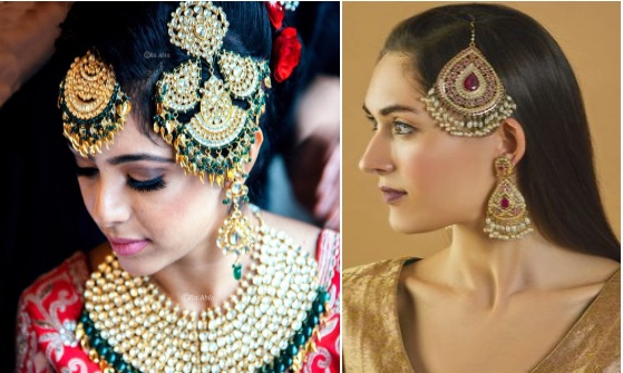 Photo of Bride wearing jhoomer | Indian wedding hairstyles, Indian  hairstyles, Bridal dresses