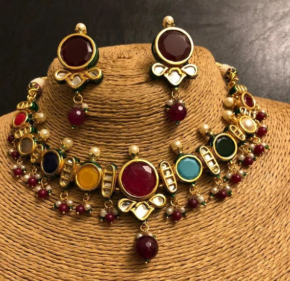 Navratna Necklace Designs