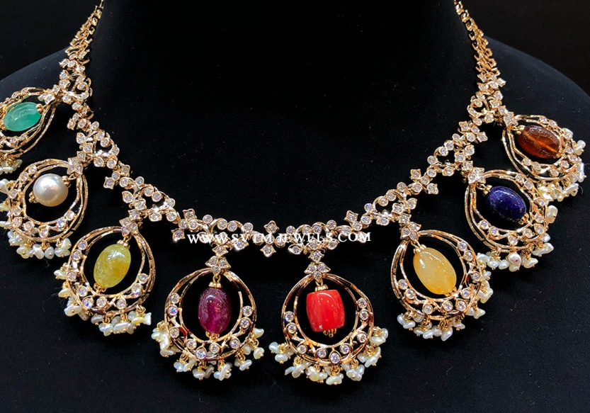 Navratna Necklace Designs