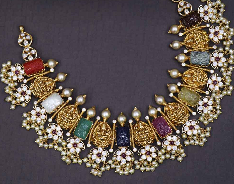 Navratna Necklace Designs