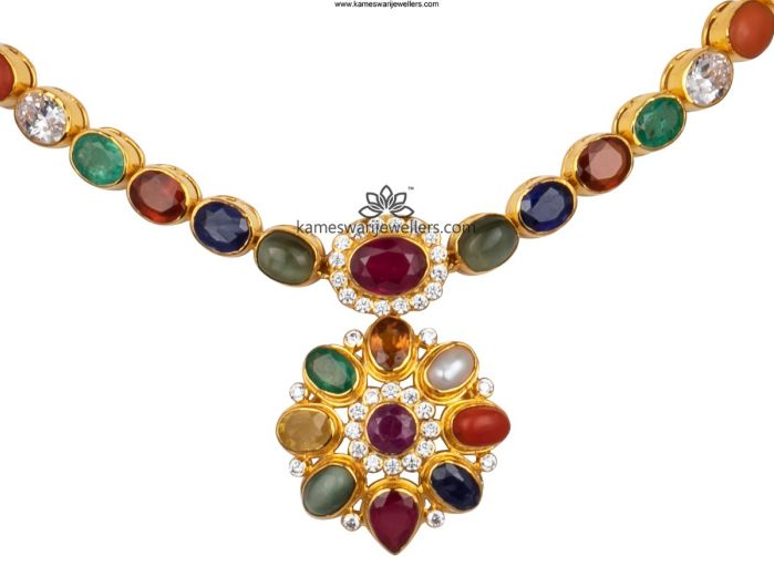 Navratna Necklace Designs