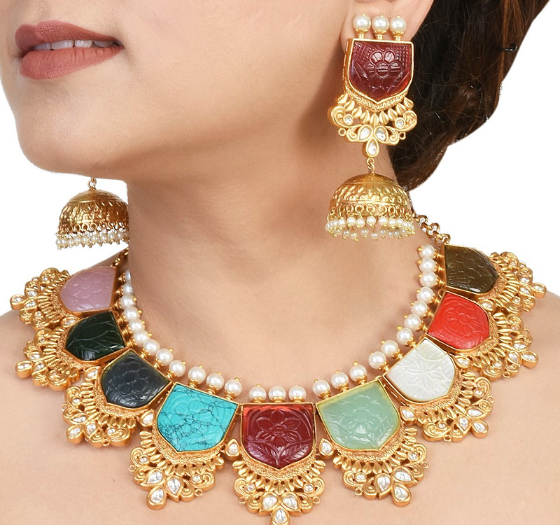 Navratna Necklace Designs