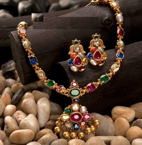 Navratna Necklace Designs