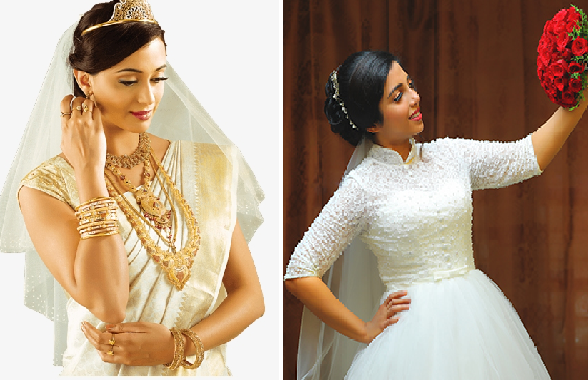 Christian Wedding|Kerala Christian Wedding|Kerala Bridal Jewelry|Kasavu sarees|Mullamottu Mala|Kasu Mala|Manga Mala|Poothali Mala|Elakkathali|Palakka Mala