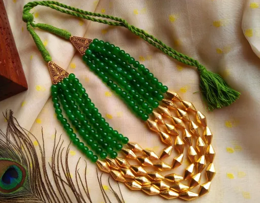 Dholki beads necklace