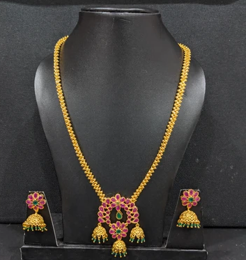 jhumka necklace set