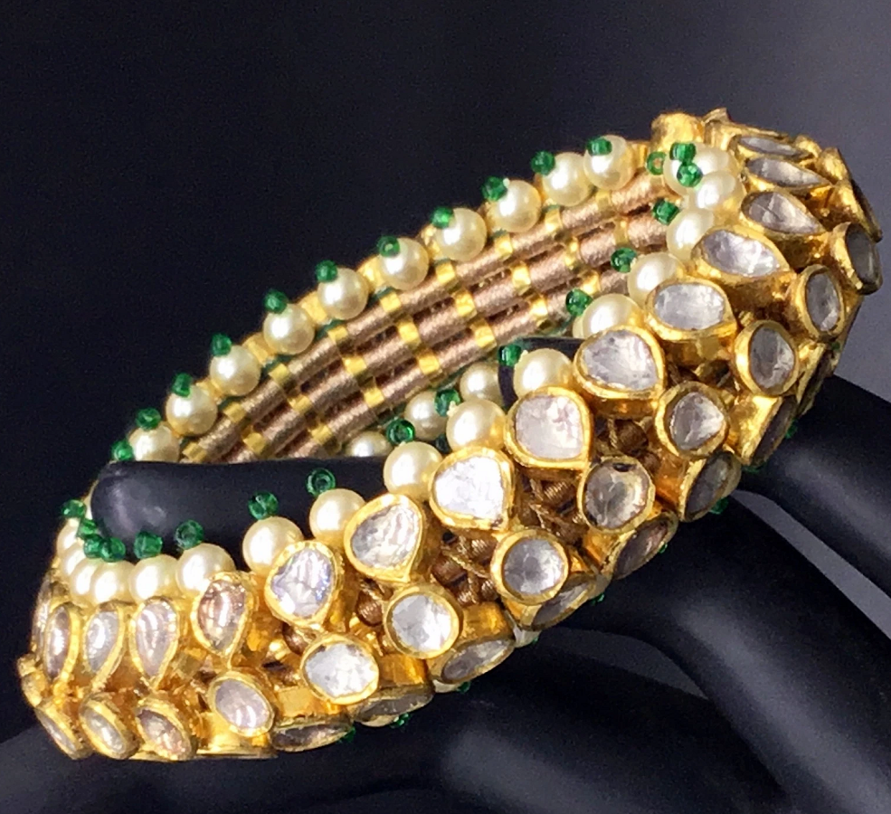 polki bangles in gold|G.K.RATNAM|Prism jewels