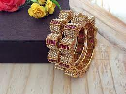 Gajra Bangle Designs in Gold