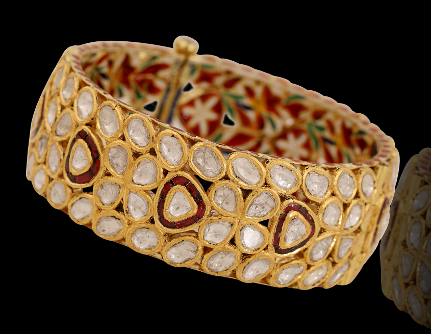 gold bracelet|Polki Bangles