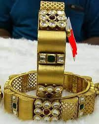 Gajra Bangle Designs in Gold